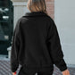 Stand Collar Zipper Design Casual Sweatshirt