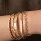 Gold Plated Valentines Bracelet 5pcs Set