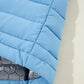 Sky Blue Plush Collared Quilted Zipped Puffer Vest