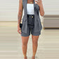 2 Pieces Outfits Striped Print Turn down Collar Pocket Design Vest Blazer and Casual Shorts Set