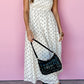 White Polka Dot Flutter Sleeve Square Neck Smocked Maxi Dress