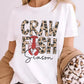 White Leopard CRAWFISH Season Lettering Casual Tee