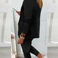 2 Piece Lapel Neck Blazer Coat & Drawstring Pants Set