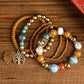 Chestnut 5pcs Boho Beaded Turquoise Bracelets Set