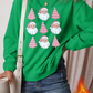 Dark Green Santa Clause Christmas Tree Graphic Sweatshirt