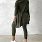 3PCS Round Neck Tank Top & Drawstring Pants Set With Coat