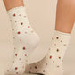 White Sweet Lettuce Trim Soft Crew Socks