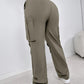 Drawstring Pocket Design Cargo Pants