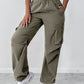 Drawstring Pocket Design Cargo Pants