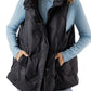 Black Quilted High Neck Zip Up Jacket Vest