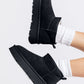 Black Faux Fur Lined Suede Ankle Snow Boots