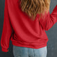 Red MERRY & BRIGHT Drop Shoulder Crewneck Sweatshirt