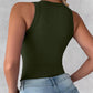 2 Pack Round Neck Thick Strap Racerback Ribbed Tank Slim Fit Tops without Bra Pads