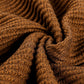 Chestnut Bohemian Fringe Trim Textured Scarf