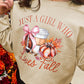 Parchment Just a Girl Who Loves Fall Printed Sweatshirt