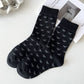 Black Bow Knots Ribbed Edge Crew Socks