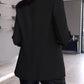 Notched Collar Roll Up Sleeve Blazer Coat