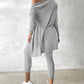 3PCS Round Neck Tank Top & Drawstring Pants Set With Coat