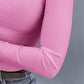 Long Sleeve U Neck Skinny Ribbed Top