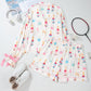 White Plus Size Wine Glass Print Bow Knot Pajama Set