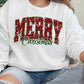 Beige MERRY Christmas Graphic Crewneck Pullover Sweatshirt