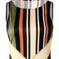 Colorful Striped Print Side Slit Maxi Dress