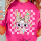 Rose Red Plaid Bubble Gum Rabbit Graphic Eater T Shirt