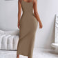 U Neck Spaghetti Strap Maxi Dress