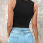 2 Piece Built in Bra Crewneck Tank Top Terry Towelling Lined Sleeveless Slim Fit Layering Shirt Tops