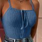 Tied Detail Ribbed Cami Top