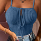 Tied Detail Ribbed Cami Top