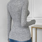 O neck Long Sleeve Twisted Slim Fit Top