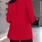 Notched Collar Roll Up Sleeve Blazer Coat