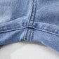 Beau Blue Mineral Wash Raw Hem High Waist Flared Jeans