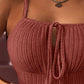 Tied Detail Ribbed Cami Top