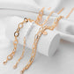 Gold Pearl Plated Alloy Adjustable Chain Necklace