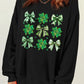 Black Clover Bow Printed St Patrick Fashion Sweatshirt