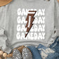 Gray GAME DAY Lightning Rugby Football Print Pullover Sweatshirt