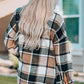 Plaid Print Buttoned Shirt Jacket