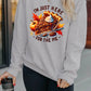 Gray IM JUST HERE FOR THE PIE Thanksgiving Graphic Sweatshirt