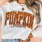 Beige Heat-transfer PUMPKIN Season Printed Crewneck Thanksgiving Sweatshirt