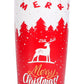 Fiery Red Christmas Tree Elk Print Stainless Steel Tumbler 20 OZ