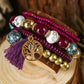 Violet 5pcs Boho Beaded Turquoise Bracelets Set