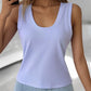 U Neck Racer Back Ribbed Tank Top