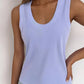 U Neck Racer Back Ribbed Tank Top