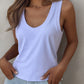 U Neck Racer Back Ribbed Tank Top