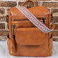 Brown Tassel Decor Retro PU Large Capacity Backpack