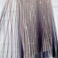 Ombre Sheer Mesh Patch A Line Pleated Glitter Skirt