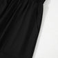 Black Spaghetti Straps Shirred Bodice Pocketed Wide Leg Jumpsuit