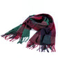 Racing Red Classic Christmas Plaid Fringed Scarf